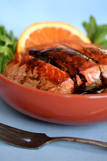 Salmon with Orange and Balsamic Glaze