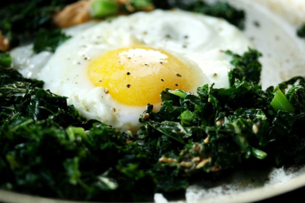 eggs with kale
