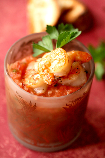 Gazpacho with Shrimp