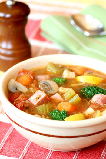 Hearty Vegetable Ham Soup - Skinny Chef