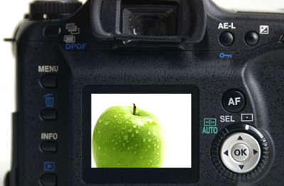 camera with apple