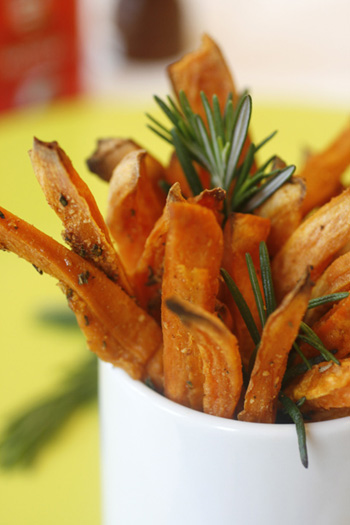 Sweet Potato Fries with Rosemary and Parmesan